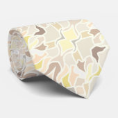 Es ist so ivory geometrisches Abstraktes Muster Krawatte (Gerollt)