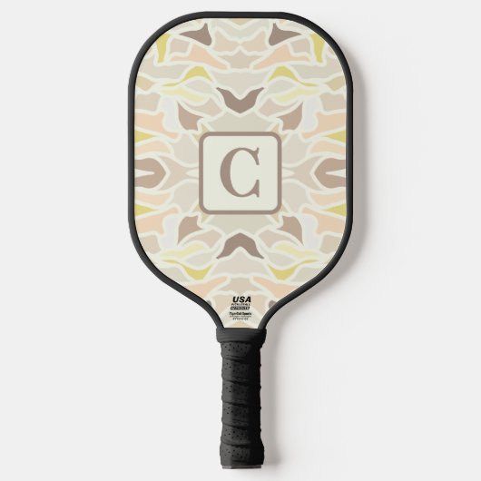 Es ist so ivory geometrisches Abstraktes Muster Pickleball Schläger (Vorderseite)