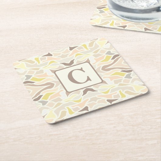 Es ist so ivory geometrisches Abstraktes Muster Rechteckiger Pappuntersetzer (angewinkelt)