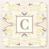 Es ist so ivory geometrisches Abstraktes Muster Rechteckiger Pappuntersetzer (Vorderseite)