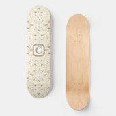 Es ist so ivory geometrisches Abstraktes Muster Skateboard (Vorderseite)