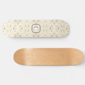 Es ist so ivory geometrisches Abstraktes Muster Skateboard (Horizontal)