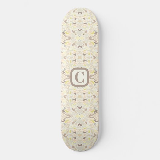 Es ist so ivory geometrisches Abstraktes Muster Skateboard (Vorderseite)
