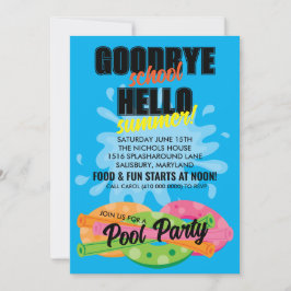 Es ist Sommer! Pool-Party Einladungen
