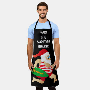 Es ist Sommerpause Santa Surfing Vintag Swimsuit Schürze