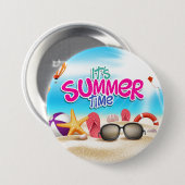 Es ist Sommerzeit Button (Vorne & Hinten)