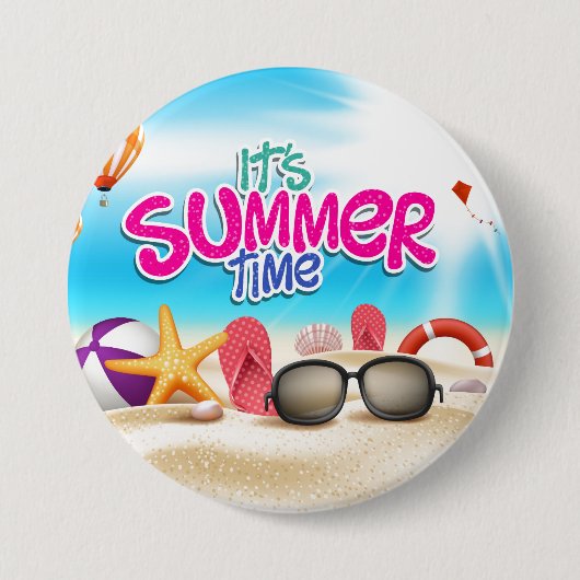 Es ist Sommerzeit Button (Vorderseite)