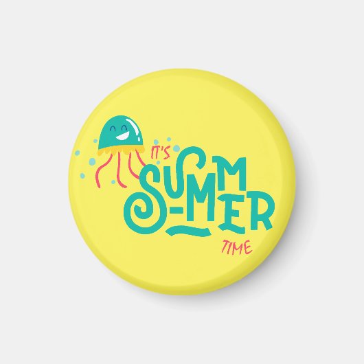 Es ist Sommerzeit| Funny Octopus Magnet (Vorne)