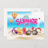 Es ist Sommerzeit Postkarte (Vorne/Hinten)