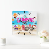 Es ist Sommerzeit Quadratische Wanduhr (Zuhause)
