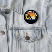 Es ist Sommerzeit Tropical Sunset Design Button (Beispiel)