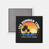 Es ist Sommerzeit Tropical Sunset Design Magnet (Vorderseite/Rückseite)