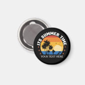 Es ist Sommerzeit Tropical Sunset Design Magnet (Vorderseite/Rückseite)