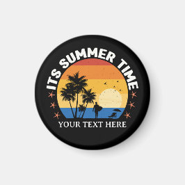 Es ist Sommerzeit Tropical Sunset Design Magnet