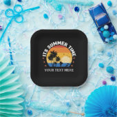 Es ist Sommerzeit Tropical Sunset Design Pappteller (Party)