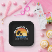 Es ist Sommerzeit Tropical Sunset Design Pappteller (Party)