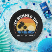 Es ist Sommerzeit Tropical Sunset Design Pappteller (Party)