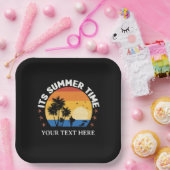 Es ist Sommerzeit Tropical Sunset Design Pappteller (Party)