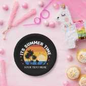 Es ist Sommerzeit Tropical Sunset Design Pappteller (Party)