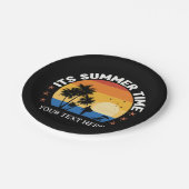 Es ist Sommerzeit Tropical Sunset Design Pappteller (Schrägansicht)