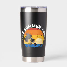Es ist Sommerzeit Tropical Sunset Design Thermobecher