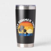 Es ist Sommerzeit Tropical Sunset Design Thermobecher (Rückseite)