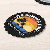 Es ist Sommerzeit Tropical Sunset Design Untersetzer (angewinkelt)