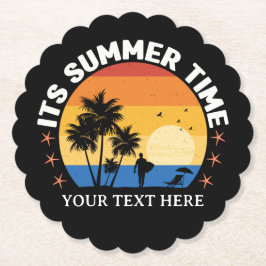 Es ist Sommerzeit Tropical Sunset Design Untersetzer