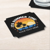 Es ist Sommerzeit Tropical Sunset Design Untersetzer (angewinkelt)