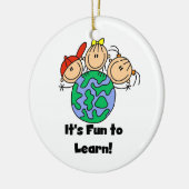 Es ist Spaß zu lernen Keramikornament (Links)