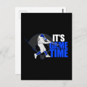 Es ist Spielzeit - Baseball Postkarte (Vorne/Hinten)