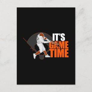 Es ist Spielzeit - Baseball Postkarte