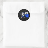 Es ist Spielzeit - Baseball Runder Aufkleber (Tasche)