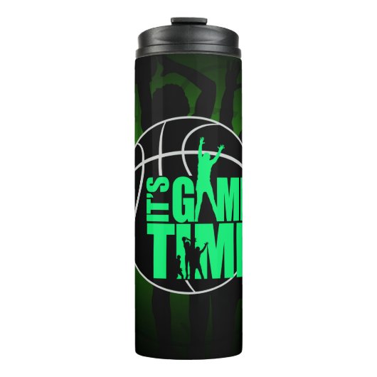 Es ist Spielzeit - Grün Thermosbecher (Vorderseite)