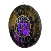 Es ist Spielzeit - Lila & Gold Dartscheibe (Vorderseite rechts)