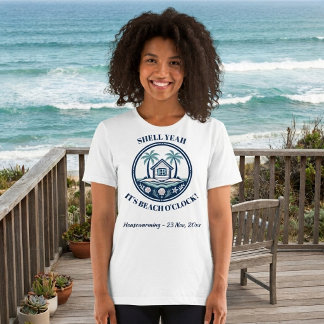 Es ist Strand O Uhr Tropische Bäume Blaue Ozean St Tri-Blend Shirt