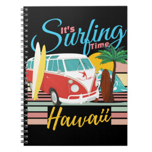 Es ist Surfen Time Hawaii - Summer Beach Vibes Notizblock