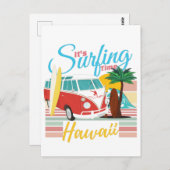 Es ist Surfen Time Hawaii - Summer Beach Vibes Postkarte (Vorne/Hinten)
