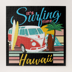 Es ist Surftime Hawaii - Sommer Strand Vibes Puzzle
