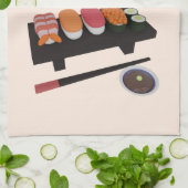 Es ist Sushi Time, Sushi Geschirrtuch (Gefaltet)