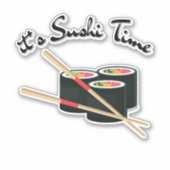 Es ist Sushi-Zeit, Sushi Aufkleber (Vorderseite)