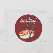 Es ist Sushi-Zeit, Sushi Postkarte (Vorne/Hinten)
