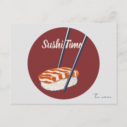 Es ist Sushi-Zeit, Sushi Postkarte (Vorderseite)
