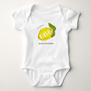 Es ist süß, ein Niedlicher Lemon 1. Geburtstag zu Baby Strampler