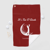 Es ist T-Shirt O'Clock Red Golf Handtuch (Insitu)