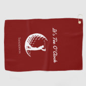 Es ist T-Shirt O'Clock Red Golf Handtuch (Horizontal)
