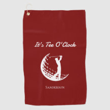 Es ist T-Shirt O'Clock Red Golf Handtuch