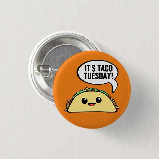 Es ist Taco Dienstag Button (Vorne & Hinten)