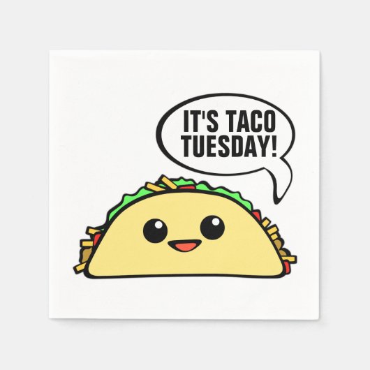 Es ist Taco Dienstag Serviette (Vorderseite)