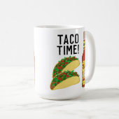 ES IST TACO TIME niedliche Tacos Hot Soce Illustra Kaffeetasse (VorderseiteRechts)